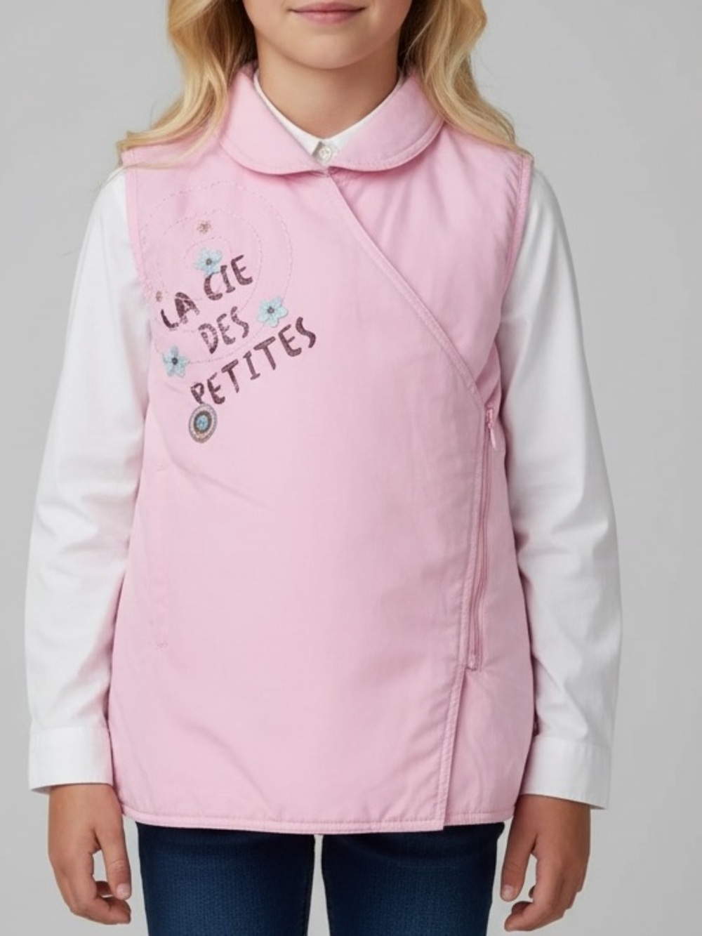 La Compagnie des Petits Girls' Pink puffer Vest Sz 10/12